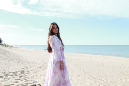 Sana'a Watercolor Chiffon Dress