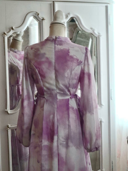 Sana'a Watercolor Chiffon Dress